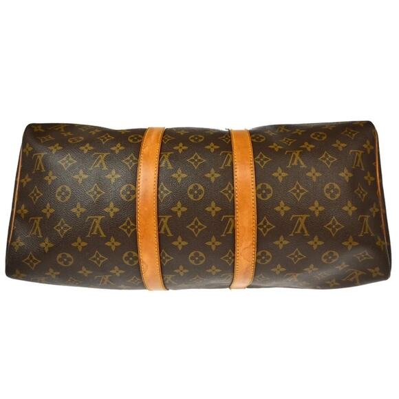 AUTHENTIC LOUIS VUITTON KEEPALL 45 DUFFLE TRAVEL HANDBAG MONOGRAM SP0950 - Picture 3 of 10